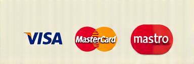 Accepted payment methods: Visa, Mastercard, Maestro logos